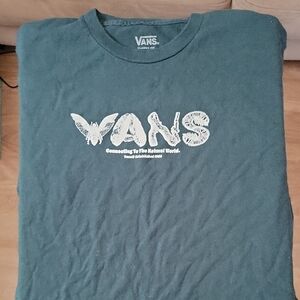 Vans Teal Short Sleeve Tee with Butterfly Logo